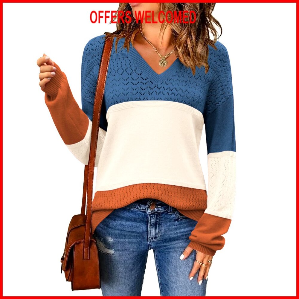 Viscose Polyester Polyamide Crochet Pullover Swea… - image 1